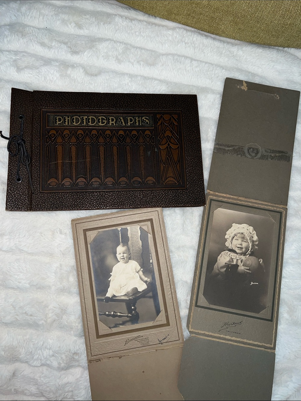 Vintage California Photo Lot 1910s Baby Portraits Yosemite Album 1930s